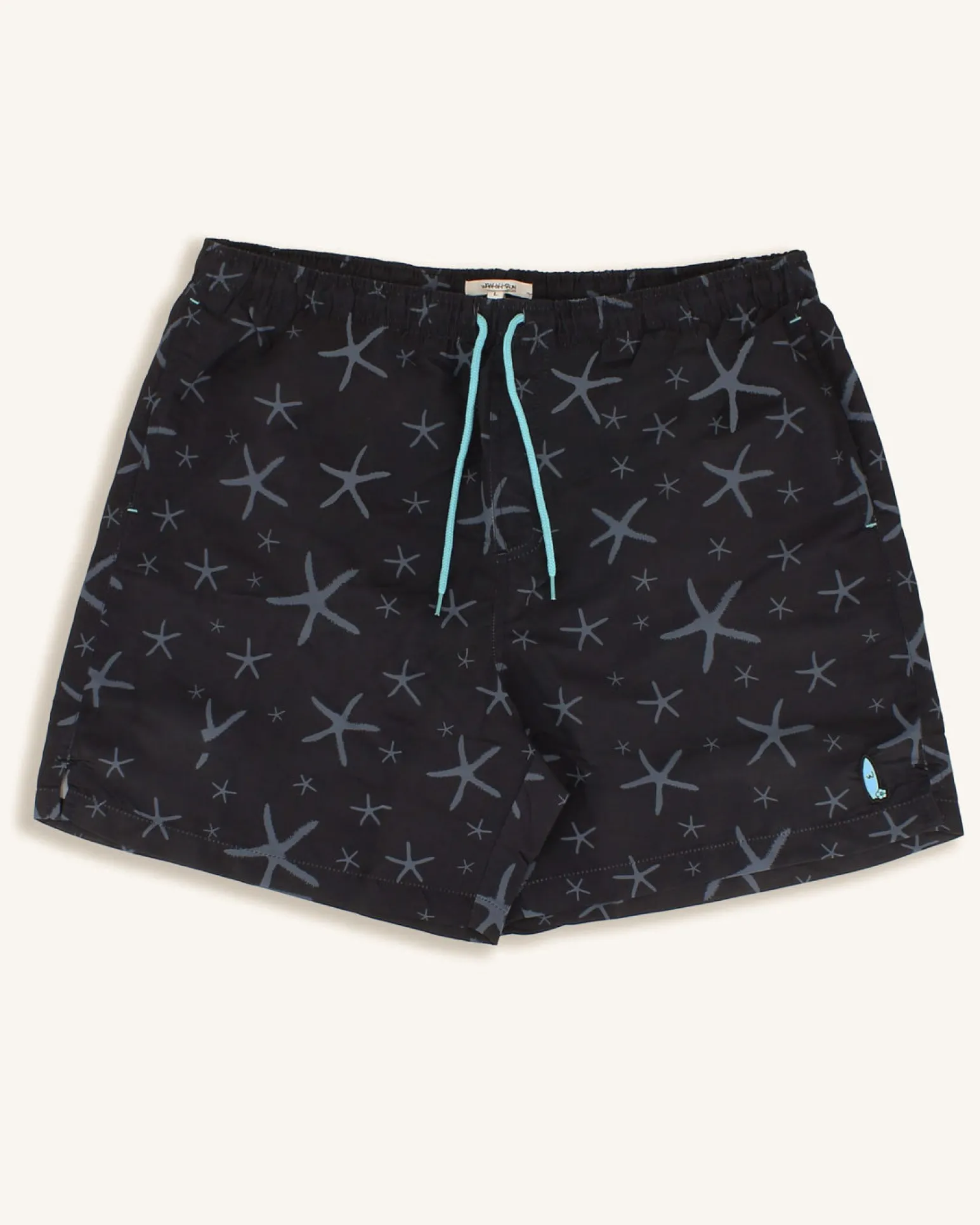 WAIKIKI RUN - BOXER MARE BLU CON DETTAGLI GRAFICI DA UOMO, DEVARON
