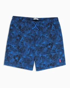 WAIKIKI RUN - BOXER MARE NERI CON DETTAGLI GRAFICI BLU SCURO  ELETTRICI DA UOMO, MARTE