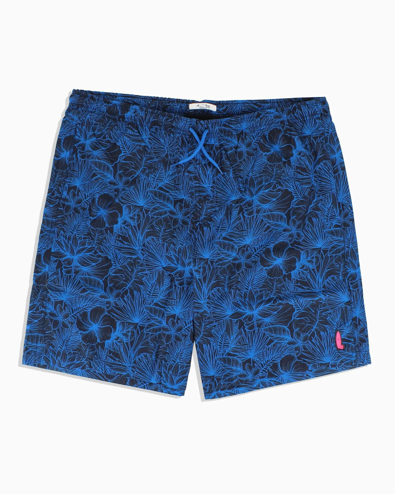 WAIKIKI RUN - BOXER MARE NERI CON DETTAGLI GRAFICI BLU SCURO ELETTRICI DA UOMO, MARTE