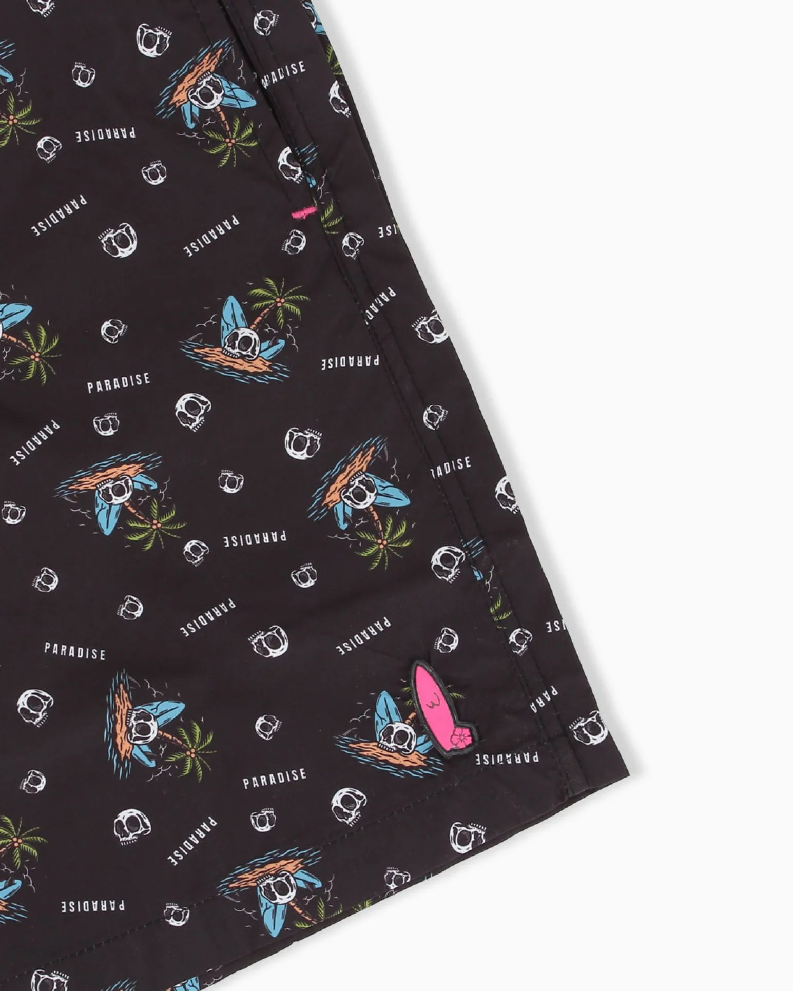 WAIKIKI RUN - BOXER MARE NERO CON DETTAGLI GRAFICI DA UOMO, IBIZA