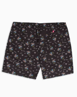 WAIKIKI RUN - BOXER MARE NERO CON DETTAGLI GRAFICI DA UOMO, IBIZA