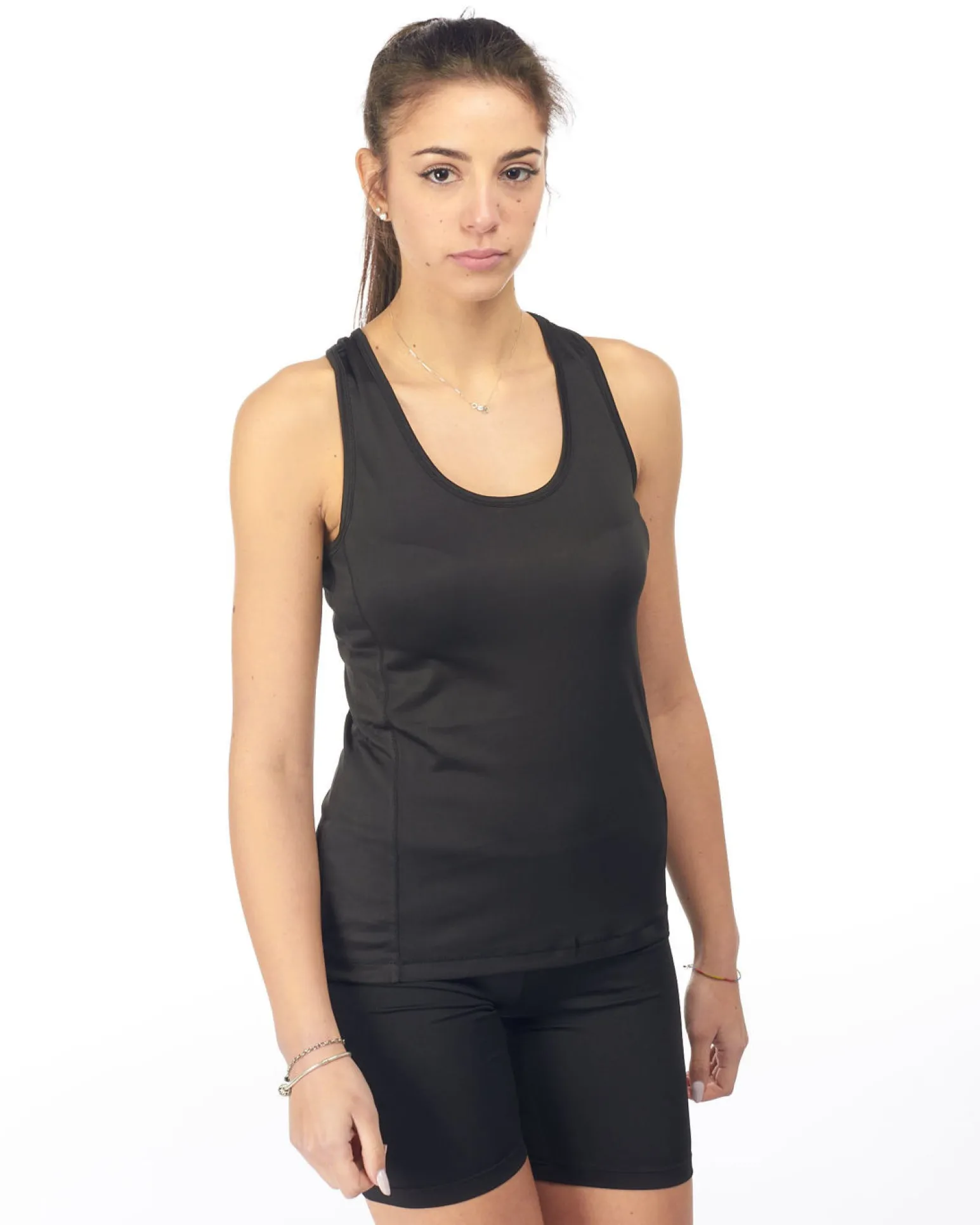 WAIKIKI RUN - CANOTTA SPORTIVA NERA DA DONNA - IRMA