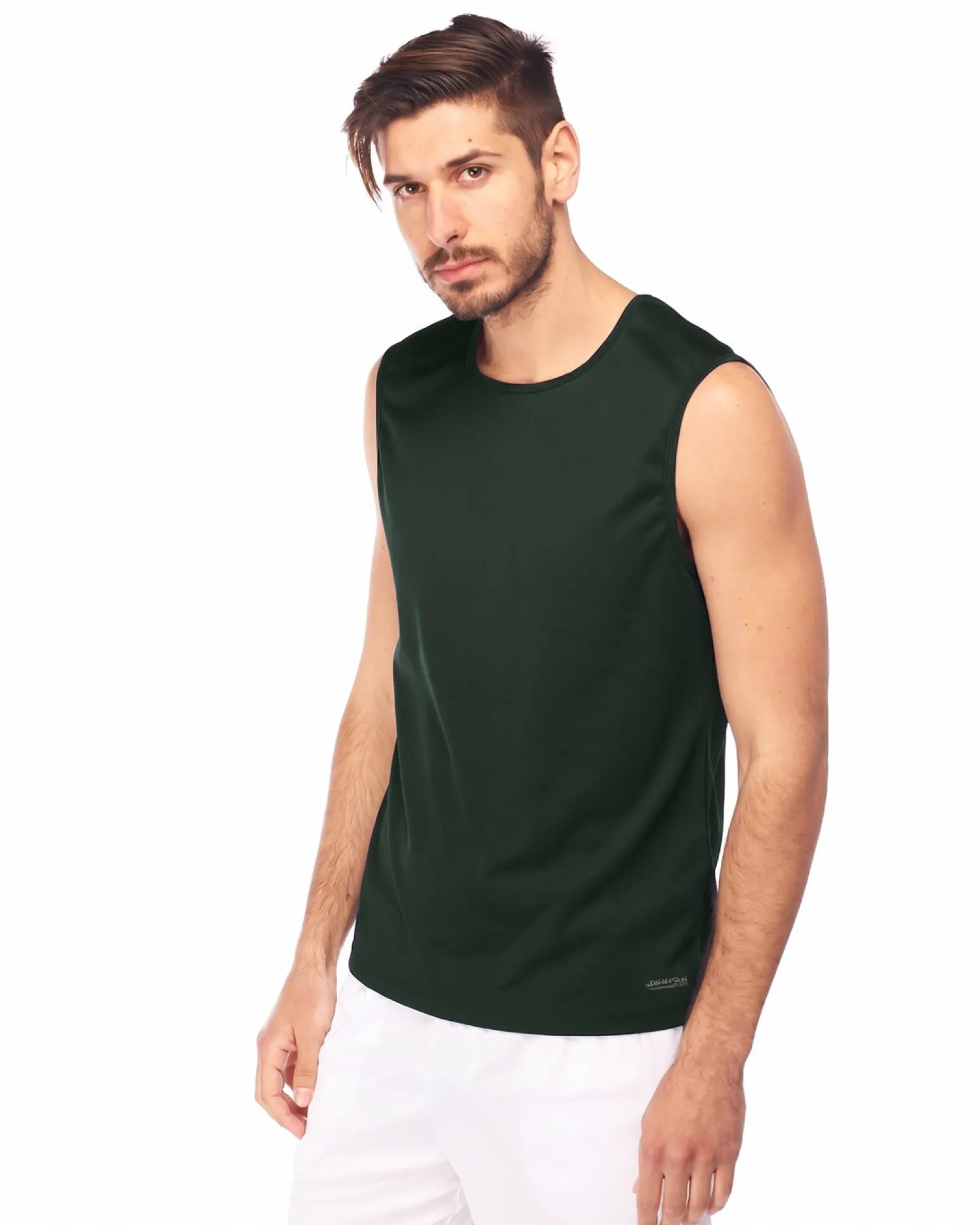 WAIKIKI RUN - CANOTTA SPORTIVA VERDE SCURO DA UOMO - ARMIDO