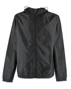 WAIKIKI RUN- K-WAY CON CAPPUCCIO FULL ZIP  UOMO VERDE MILITARE CON DETTAGLI ARANCIONI FLUO - VERANO