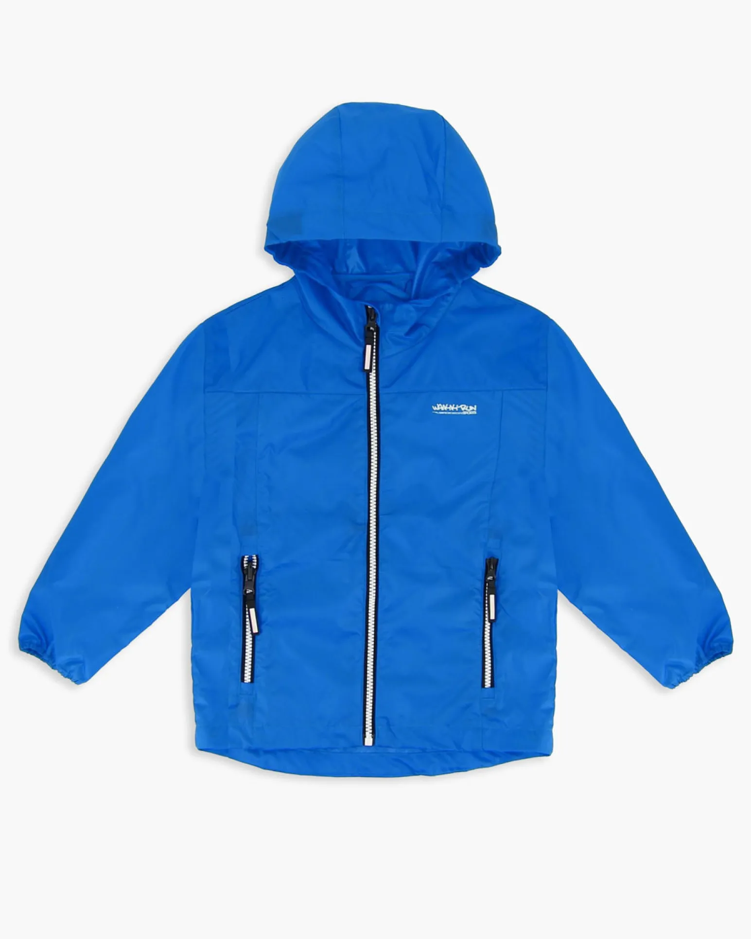 WAIKIKI RUN- K-WAY CON CAPPUCCIO BIMBO BLU ROYAL CON DETTAGLI BIANCHI E NERI - IDRO