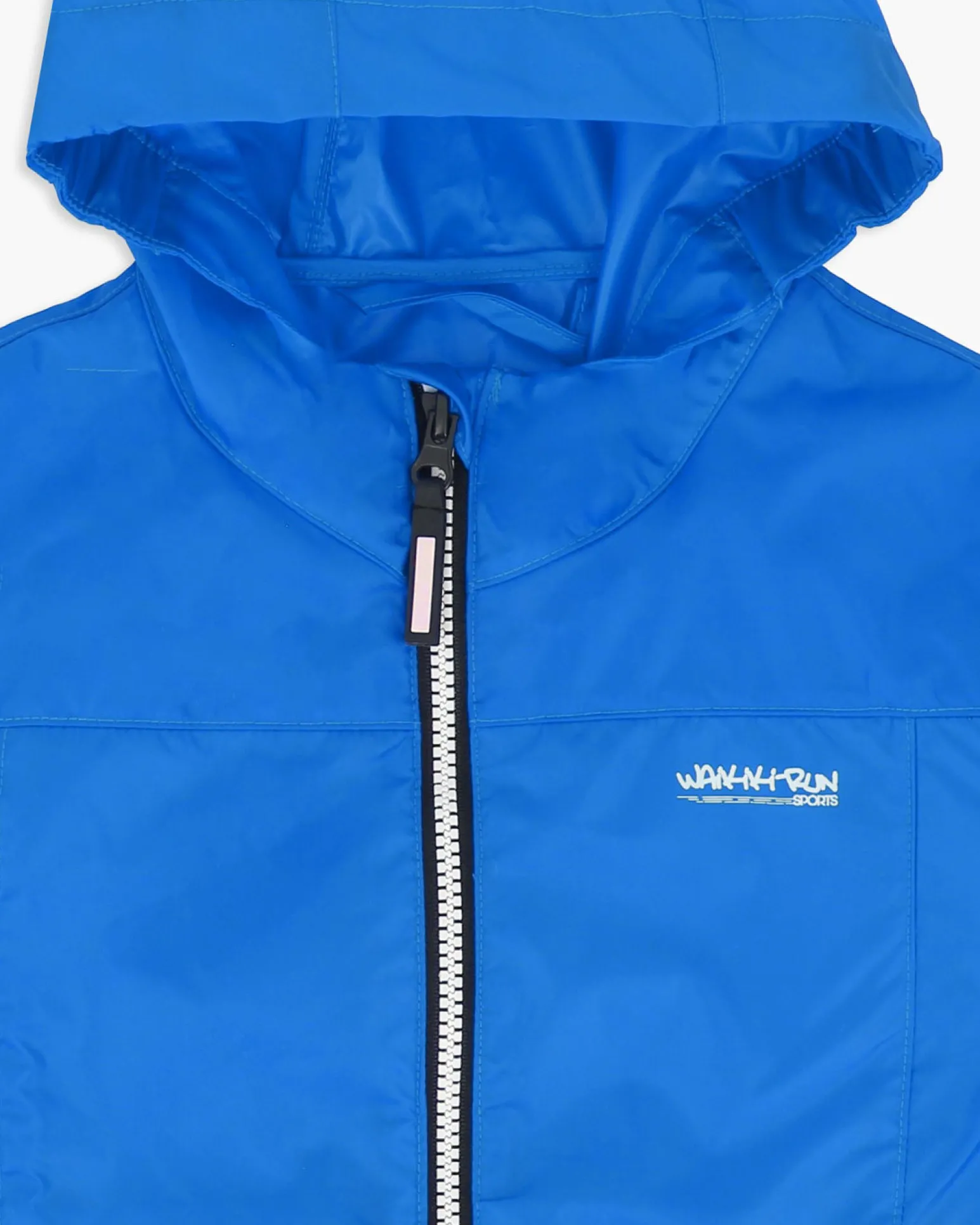 WAIKIKI RUN- K-WAY CON CAPPUCCIO BIMBO BLU ROYAL CON DETTAGLI BIANCHI E NERI - IDRO