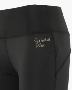 WAIKIKI RUN - LEGGINGS SVASATO NERO DA DONNA, MARA