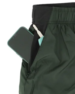 WAIKIKI RUN - PANTALONCINO DA RUNNING VERDE SCURO CON DETTAGLI NERI, RUFO