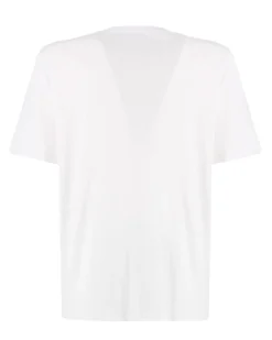 WAIKIKI RUN - T-SHIRT MEZZA MANICA CON TASCHINO  BIANCA CON DETTAGLI FLOREALI, URANIO