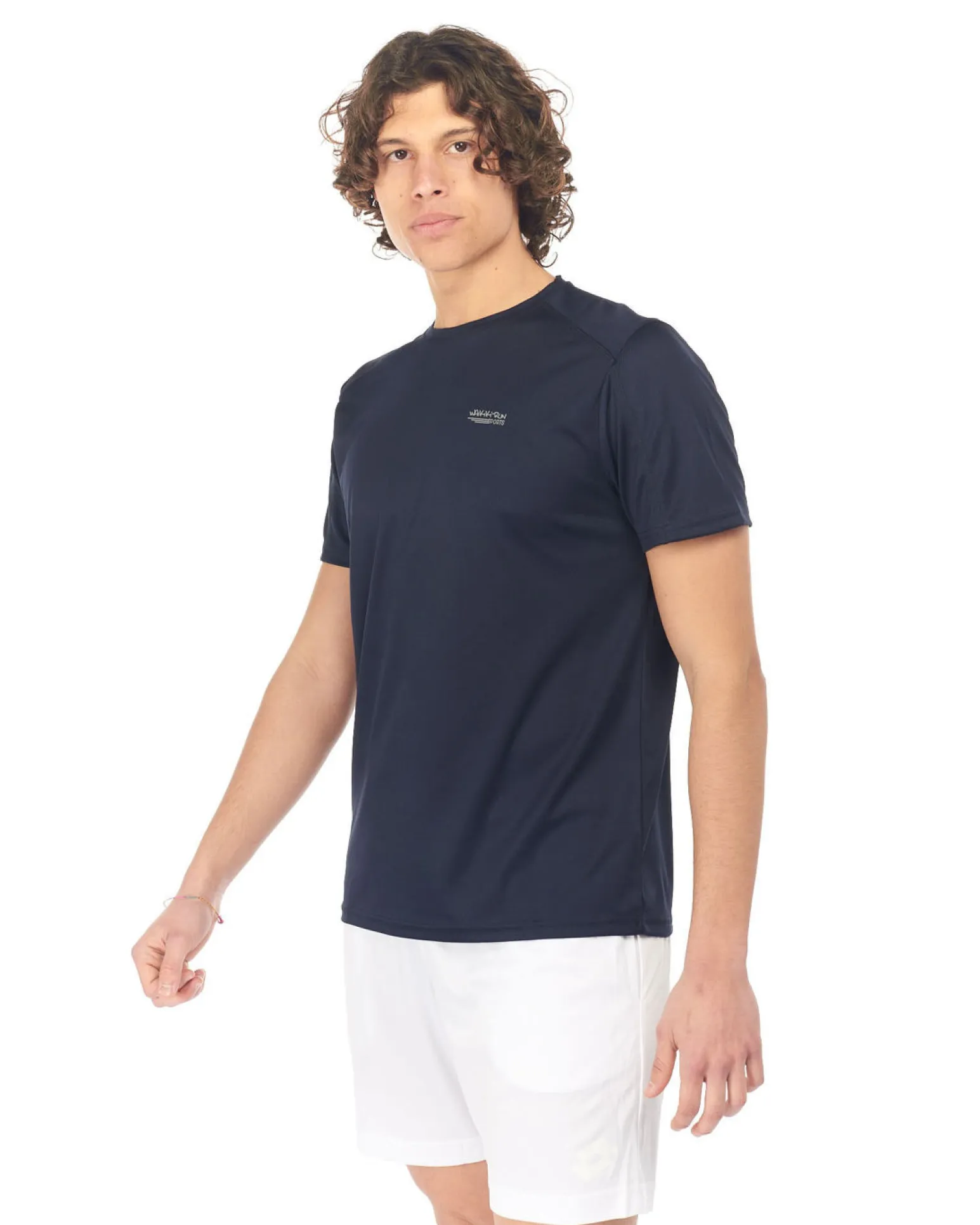 WAIKIKI RUN - T-SHIRT MEZZA MANICA SPORTIVA BLU SCURO DA UOMO - ARGO
