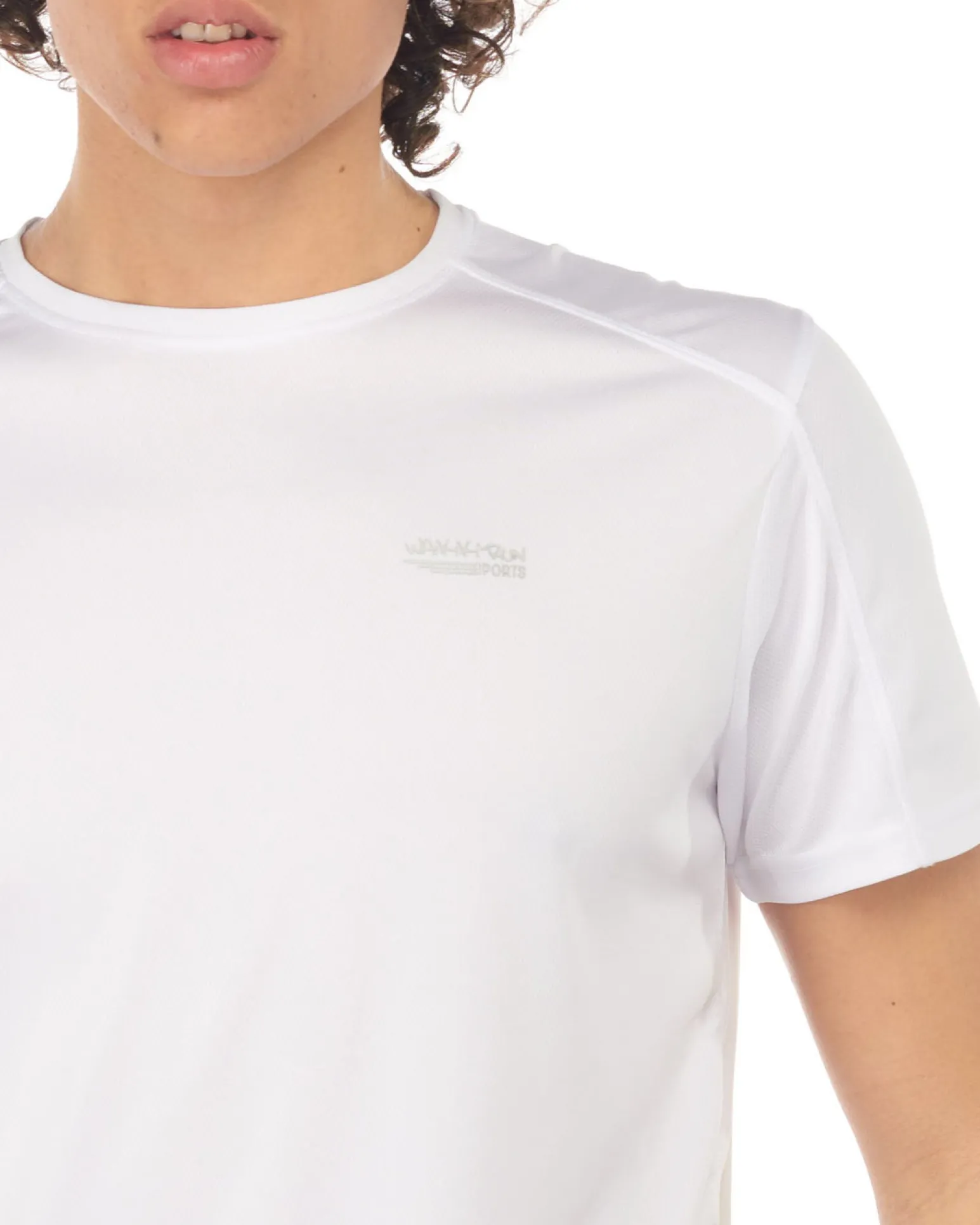 WAIKIKI RUN - T-SHIRT MEZZA MANICA SPORTIVA BIANCA DA UOMO - ARGO