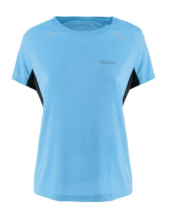 WAIKIKI RUN - T-SHIRT SPORTIVA JAQUARD WAFFLE IN MESH TRASPIRANTE  VERDE FLUO E NERA DA UOMO - PEPE