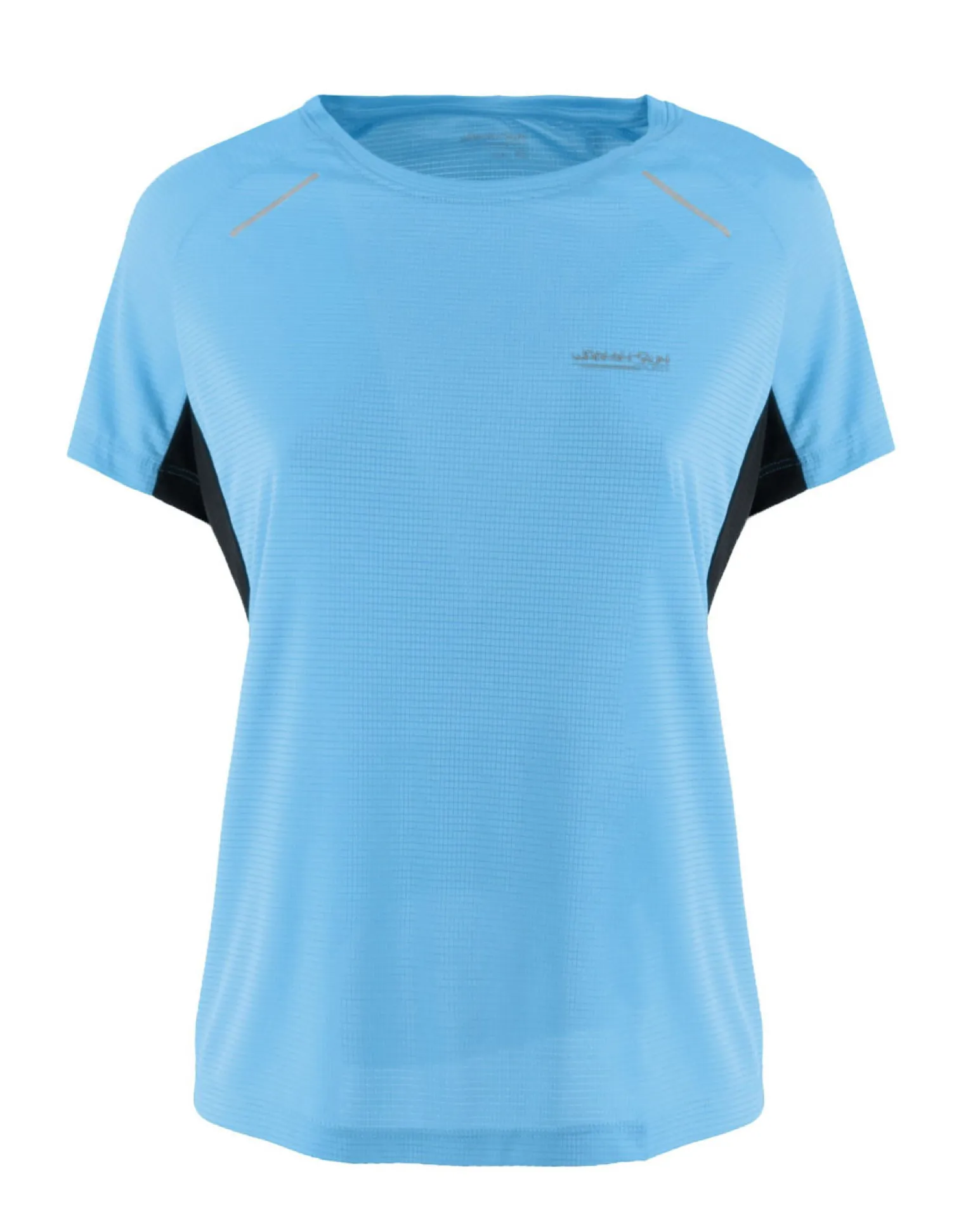 WAIKIKI RUN - T-SHIRT SPORTIVA JAQUARD WAFFLE IN MESH TRASPIRANTE VERDE FLUO E NERA DA UOMO - PEPE