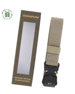 WAMPUM - Cintura tattica elasticizzata beige da uomo con scatola