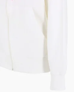 XTREME BOXING - Felpa con cappuccio e zip completa panna da donna in cotone