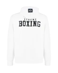 XTREME BOXING - FELPA CON CAPPUCCIO BIANCA DA UOMO