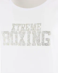 XTREME BOXING - TSHIRT BIANCA DA DONNA CON LOGO STRASS