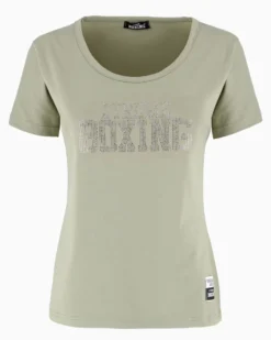 XTREME BOXING - TSHIRT VERDE DA DONNA CON LOGO STRASS