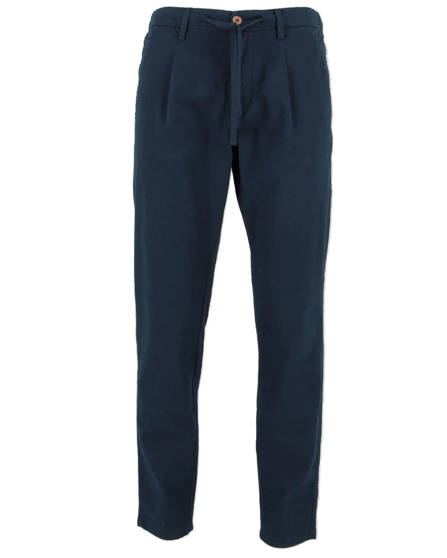 YELLOW DOG - Pantalaccio tasca america riga goffrato blu