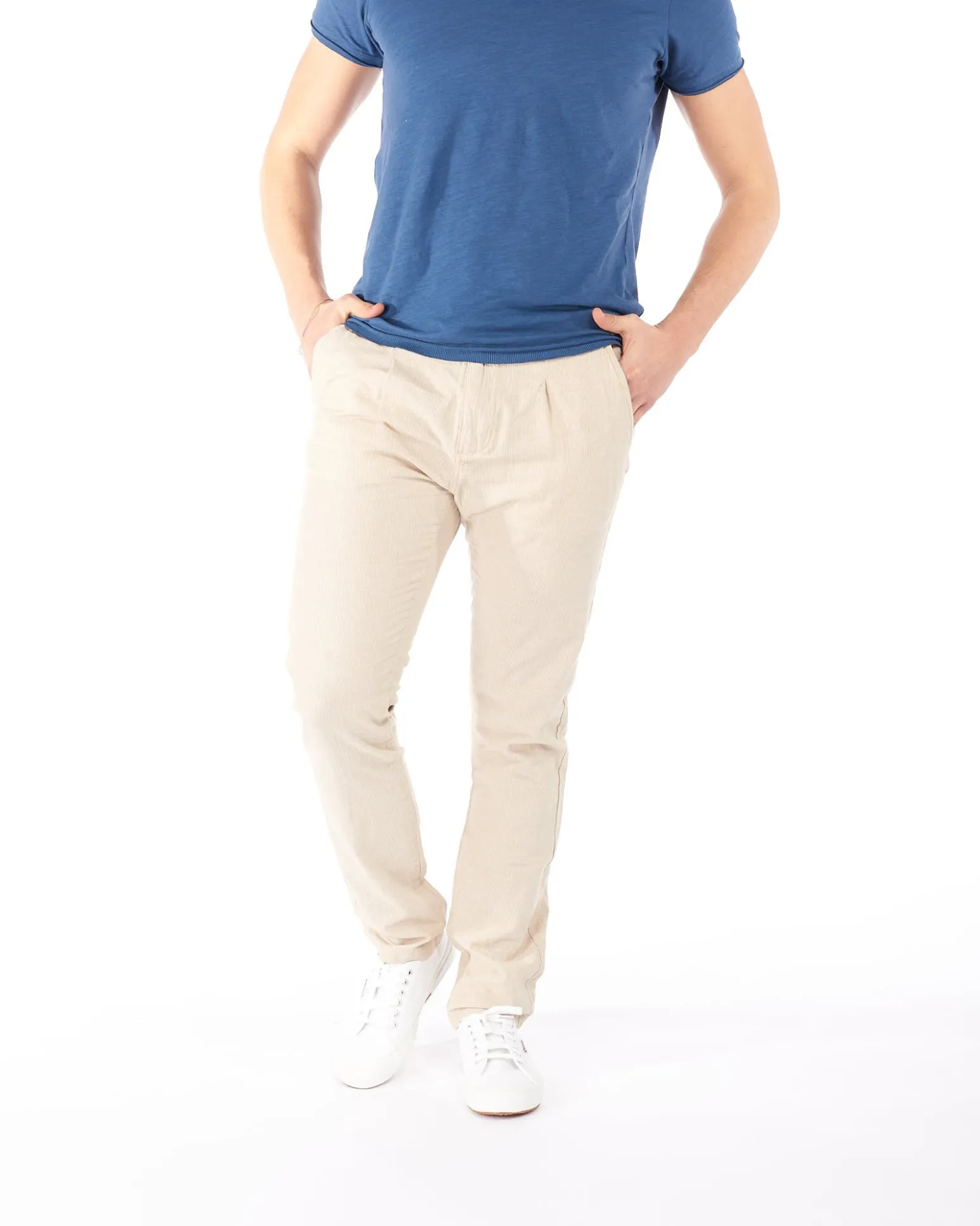YELLOW DOG - PANTALONE CON COULISSE RIGA IN MISTO LINO