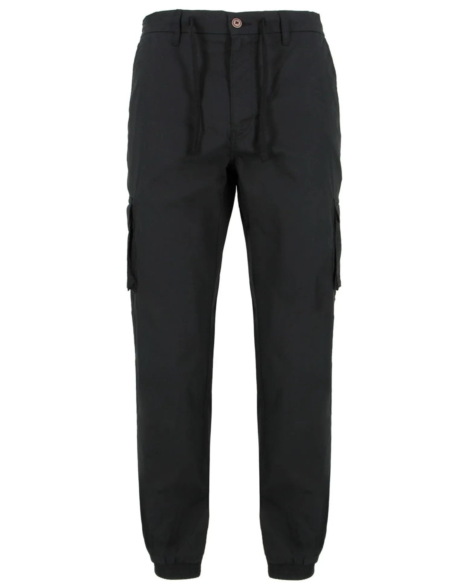 YELLOW DOG - Pantalone tasca america nero con coulisse