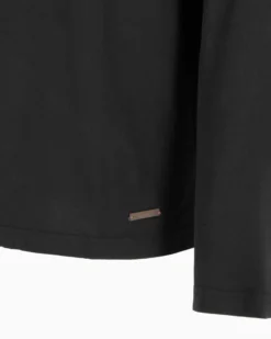 YELLOW DOG - Tshirt manica lunga basic nero da uomo