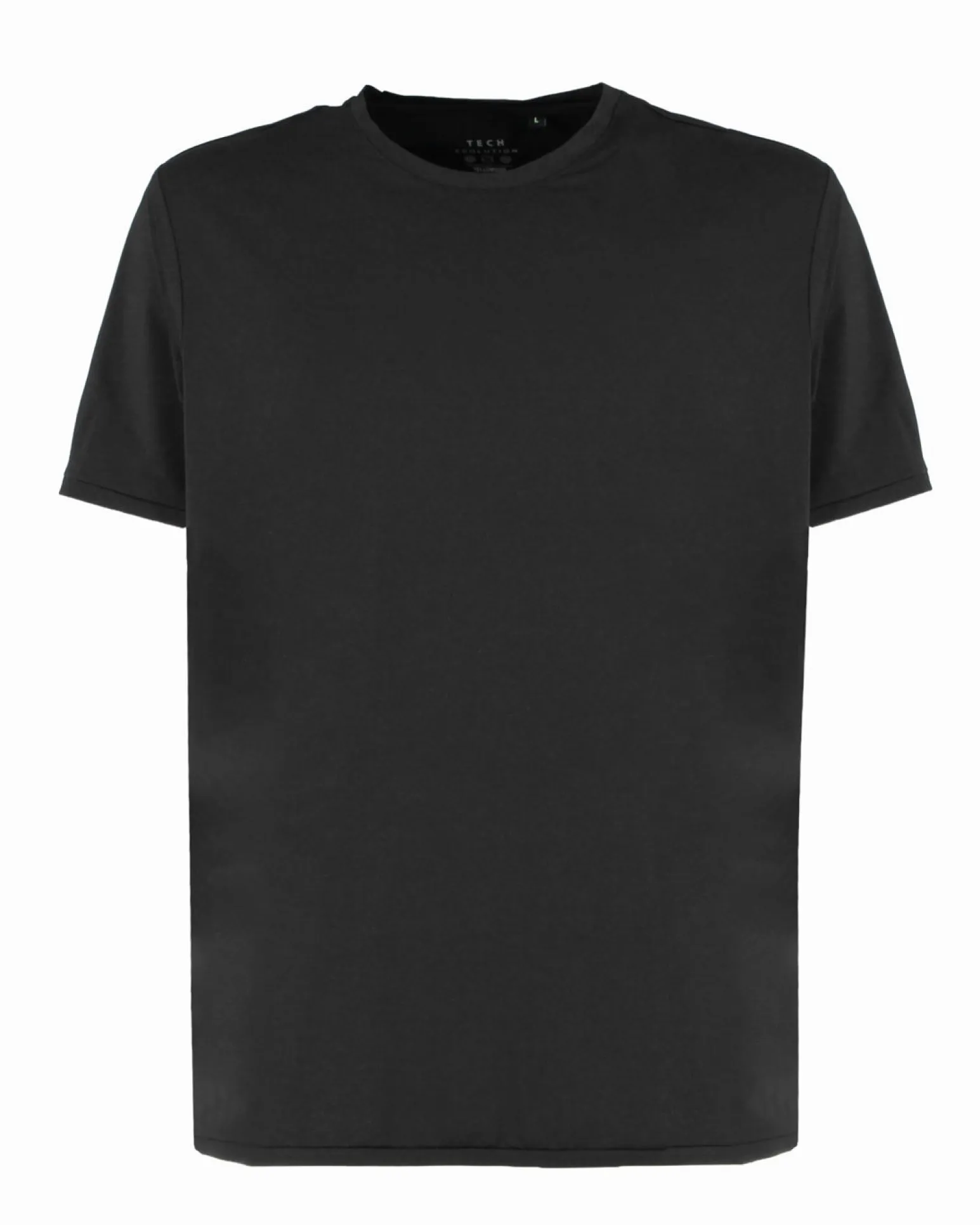 YELLOW DOG - TSHIRT NERA MANICA CORTA IN TESSUTO TECNICO