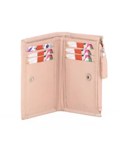 YOU YOUNG COVERI - Portafoglio argento in VERA PELLE da donna con tasca frontale